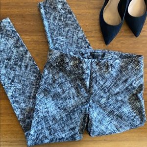 Banana Republic Sloan Textured Black & White Pants